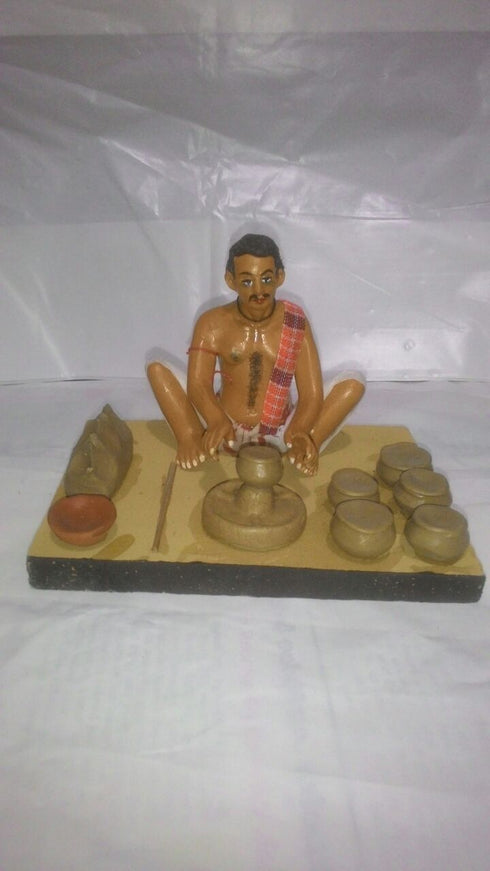 Clay Pot Maker Show Piece