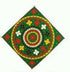 Green Color Flower Design Wall Hanging