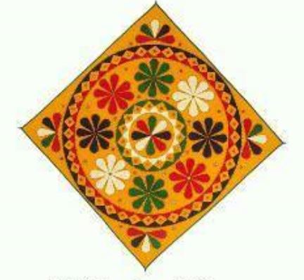 Yellow Color Flower Design Wall Hanging