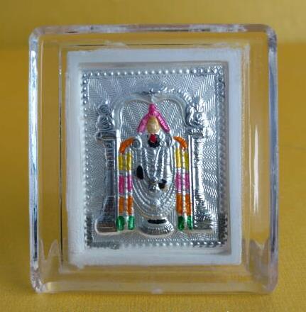 Sri Venkateshwara Silver Coiled With Enamel Paint