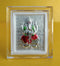 Ganesh Silver Coiled With Red Enamel Paint Mini Stand Frame