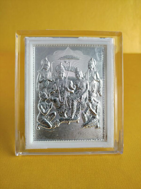 Sita Ram Pattabhishekam Silver Coiled Mini Stand Frame