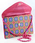 Rajasthan Ethnic Handmade Cotton Pink Floral Design Sling Bag