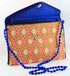 Rajasthan Ethnic Handmade Cotton Blue With Orange Sling Bag