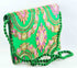 Rajasthan Ethnic Handmade Cotton Sea Green Floral Design Sling Bag