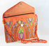 Rajasthan Ethnic Cotton Orange With Pink Floral Design Sling Bag