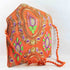 Rajasthan Ethnic Cotton Orange With Pink Floral Design Sling Bag