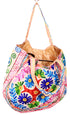 Cream Floral Design Matka Bag