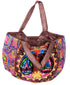 Chocolate Color Floral Design Matka Bag