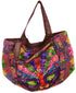Chocolate Color Floral Design Matka Bag