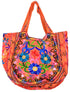 Orange Floral Design Matka Bag