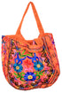 Orange Floral Design Matka Bag