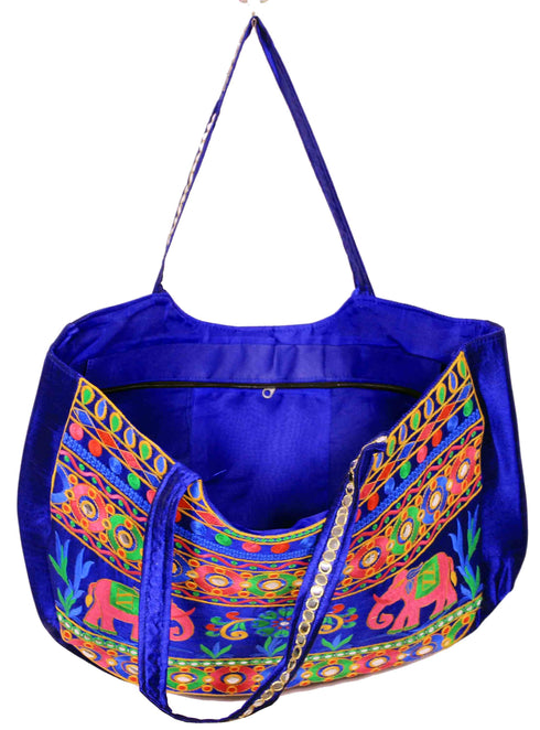 Blue Elephant Design Matka Bag