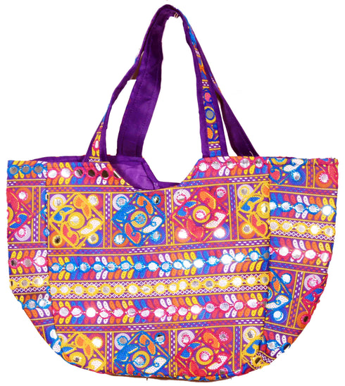 Violet Floral Design Matka Bag
