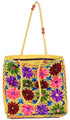 Lemon Yellow Multi Color Hand Made Shoulder Bag