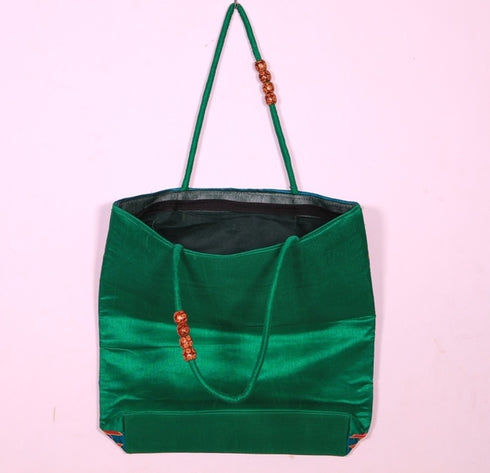 Sea Green Multi Color Hand Made Shoulder Bag