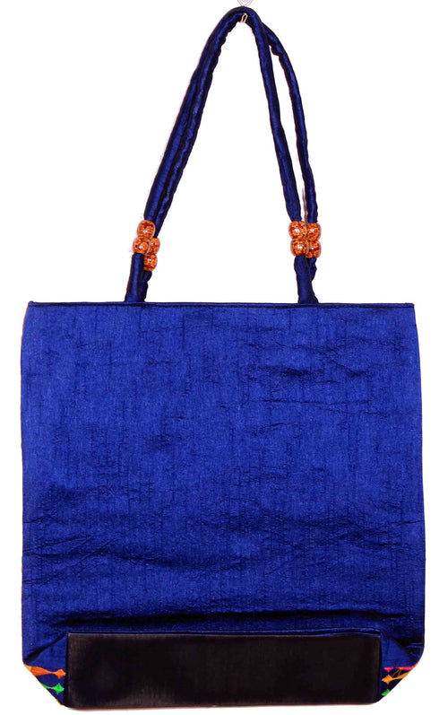 Blue Green Multi Color Elephant Hand Made Shoulder Bag