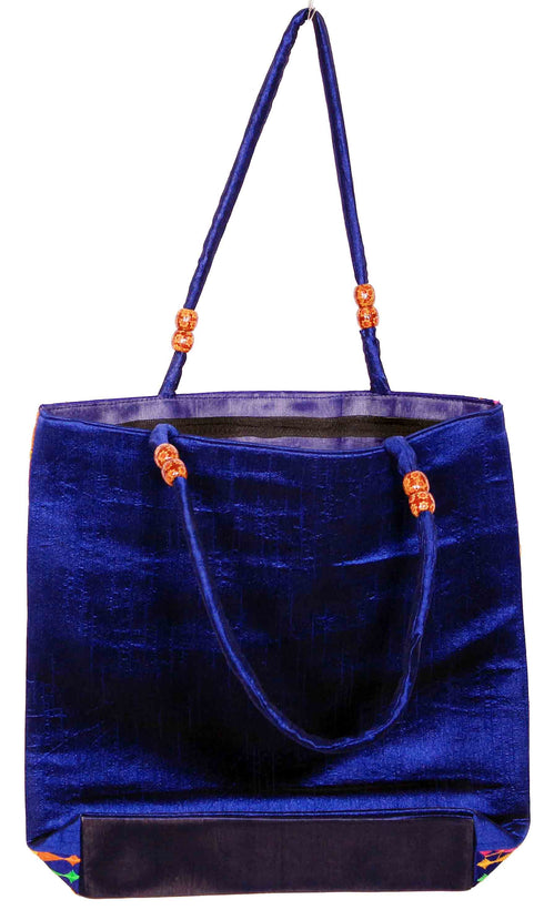 Blue Green Multi Color Elephant Hand Made Shoulder Bag