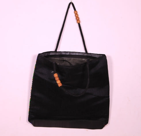 Black Multi Color Hand Made Shoulder Bag