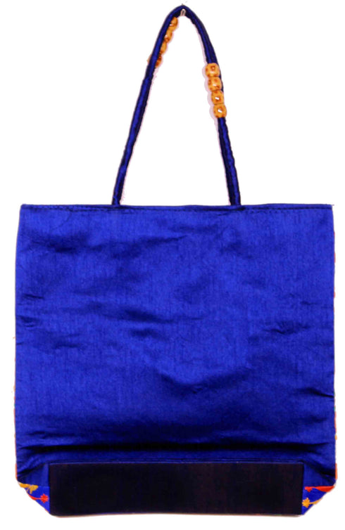 Blue Red Multi Color Elephant Hand Made Shoulder Bag