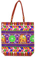 Red Orange Multi Color Elephant Hand Made Shoulder Bag
