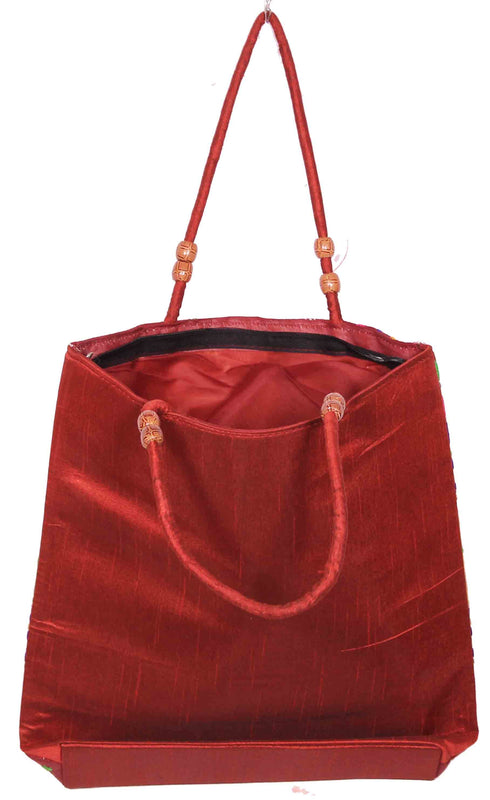 Red Orange Multi Color Elephant Hand Made Shoulder Bag