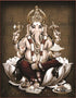 Black, and White Ganesh Pigment Printing