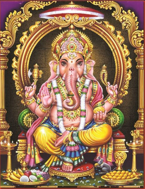 Lord Ganesh Pigment Printing
