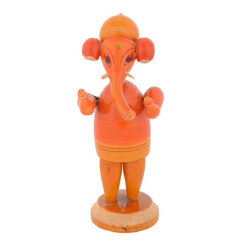 Wooden Kondapalli Standing Ganesh Showpiece