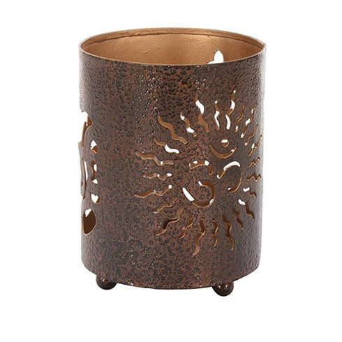 Iron Ganesh Lantern (8 cm x 8 cm x 10 cm, Brown)