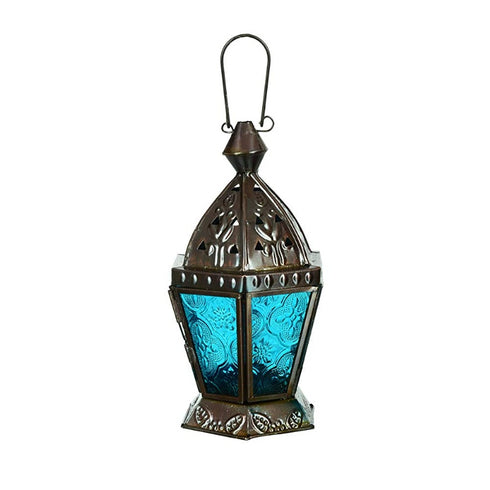 Iron Lantern Diamond Shaped Tealight Holder