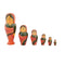 Wooden Etikoppaka Indian Women Figurine (Set of 6)