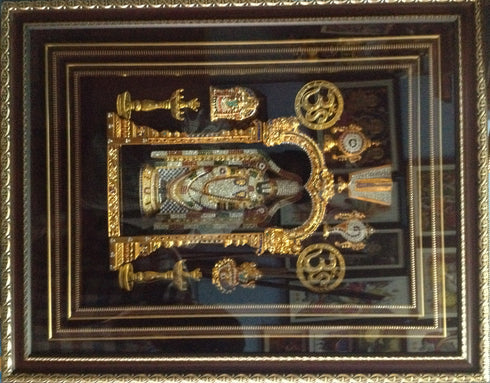 3d Venkateshwara Swami With Led Light Medium Size Picture Frame