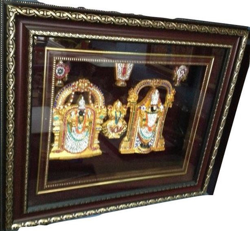 Venkateshwara Swami With Laxmi Photo Frame