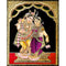 Radha Krishnan Lavender Saree Tanjore Painting