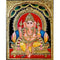 Vinayakar Blue Pillow Tanjore Painting