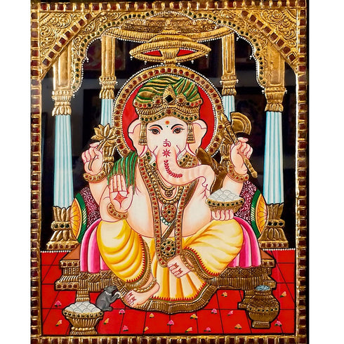 Raja Ganesha Tanjore Painting