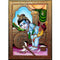 Butter Krishna Blue Tanjore Painting