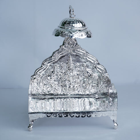 Pure Silver Laxmi Devi Simhaasanan Set 526g