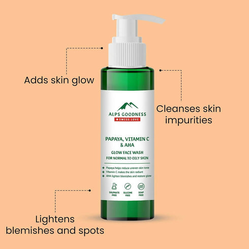 Alps Goodness Papaya Vitamin C and AHA Glow Face Wash