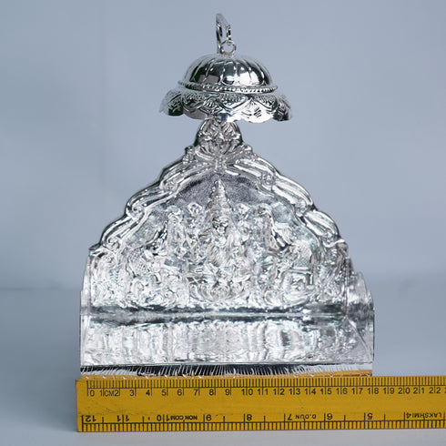 Pure Silver Laxmi Devi Simhaasanan Set 526g