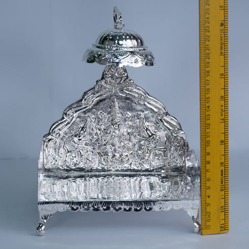 Pure Silver Laxmi Devi Simhaasanan Set 526g
