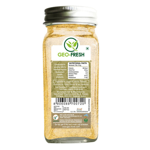 GeoFresh Organic White Pepper Powder
