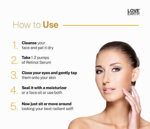 Love Earth Retinol 2.5% Vitamin E and Hyaluronic Acid Face Serum