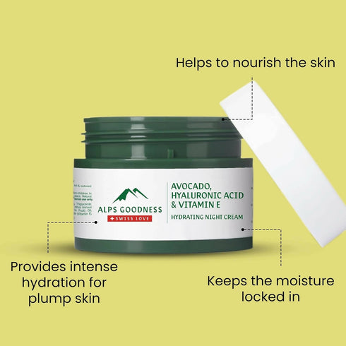 Alps Goodness Avocado Hyaluronic Acid and Vitamin E Hydrating Night Cream