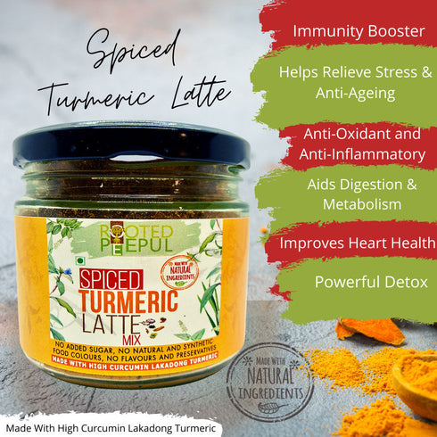 Rooted Peepul Spiced Turmeric Latte Mix