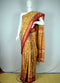 Ikkat Tissue Yellow Color Saree