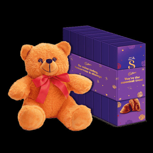 Cadbury Valentines 7 Day Chocolate Gift pack with Teddy