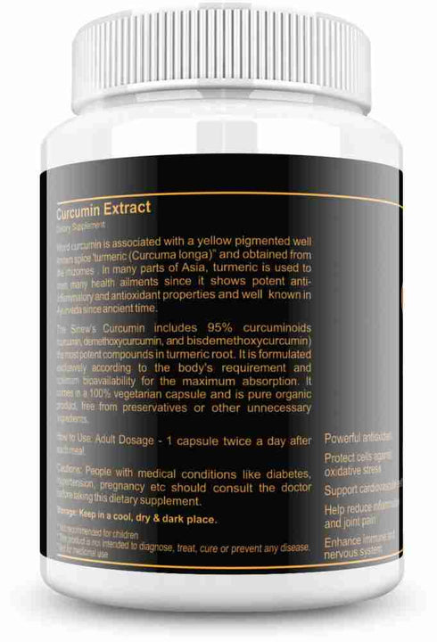 Sinew Nutrition Organic Turmeric Curcumin Extract Capsule 60 capsules 78g