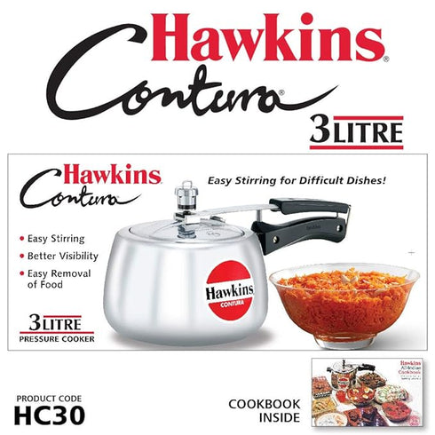 Hawkins Contura Pressure Cooker 3 Litre - Silver (HC30)